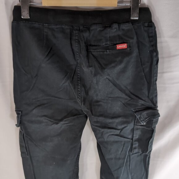 Levi's Cargo Joggers Black Youth Kids XL Extra Large Pants Cuffed Boys Elastic - Picture 5 of 11